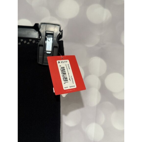 NWT Spanx Very Black/ Silver Reflective 7/8 Leggings - XS - Picture 2 of 3